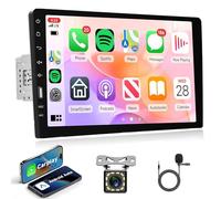 Rimoody Carplay Autoradio 1 Din con Android Auto Bluetooth 9 Pollici HD Touchscreen Autoradio con IOS/Android Mirror Link Vivavoce Bluetooth FM USB EQ MIC Controllo del Volante Telecamera Posteriore