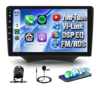 Rimoody Radio de Coche para Ford Ka 2008-2014 You-Tube Vi-Link DSP EQ | Inalámbrico Carplay Android Auto, Bluetooth FM/RDS, 9 IPS Pulgadas Pantalla Táctil Radio, Mirror Link, USB SWC Cámara Trasera