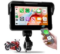 Rimoody Wireless Carplay Display Motociclo Android Auto, 5 Pollici Touchscreen Carplay Autoradio Portatile per Motorbike, Autoradio per Moto con Airplay/Android Cast/Bluetooth/Navigation/IP68 étanche