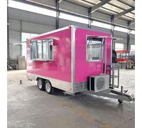 Rimorchi per alimenti, frigoriferi, piani di lavoro in acciaio inossidabile e camion mobili da pranzo con attrezzature di cottura integrate, unità di refrigerazione e layout interno intelligente.