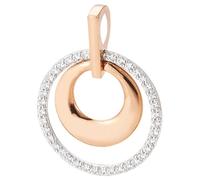 Rimorchio Ø 17,3mm 585 Oro Bianco/Rosso Bicolore Con 38 Diamanti 0,247Ct. W-Si