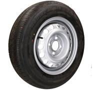 Rimorchio 155/80R13 pneumatico e cerchio ruota 84N 500kg 100mm PCD 4 borchie