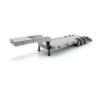 Rimorchio a 3 assi, in metallo, a collo di cigno, larghezza 27,9 cm, per trattore, camion, escavatore radiocomandato JDM-189 da 1/14