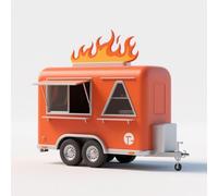 Rimorchio alimentare con cucina commerciale e carrello di vendita mobile, hot dog e camion caffè, stazione gelato per affari di strada