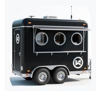 Rimorchio alimentare personalizzato in vendita, camion mobile dell'alimento con il carrello del caffè e del hot dog, configurazione di vendita del gelato per il catering di strada