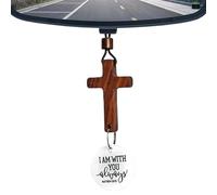 Rimorchio auto - Rimorchio religioso con versetto della Bibbia - Accessori religiosi cristiani Ciondolo per casa, soggiorno, camera da letto, chiesa
