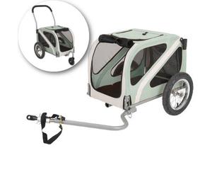 Rimorchio bici per cani con kit pedonale - Monz ( Verde )