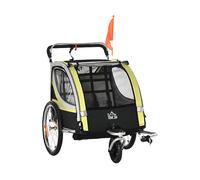 Rimorchio Bicicletta HOMCOM per Bambini a 2 Posti