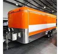 Rimorchio commerciale del camion dell'alimento da vendere, completamente attrezzato con cucina, refrigerazione, carrello di hot dog e attrezzature da cucina, per il distributore di strada e la