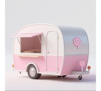 Rimorchio commerciale dell'alimento per uso della strada, camion mobile dell'alimento, vendita di gelato e caffè, carretto di hot dog con installazione completa dell'attrezzatura