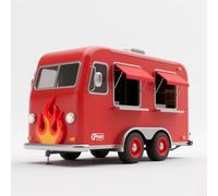 Rimorchio compatto dell'alimento con la barra del caffè, il carretto del gelato, la vendita di hot dog e l'installazione mobile del camion dell'alimento per le vendite ed eventi di strada