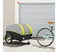 Rimorchio da Bici Nero e Verde 45 kg in Ferro