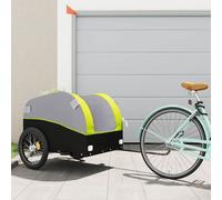 Rimorchio da Bici Nero e Verde 45 kg in Ferro