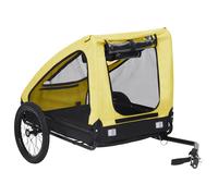 Rimorchio da Bici per Animali Domestici Giallo e Nero
