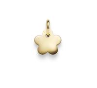 Rimorchio Fiore Fiorellini Di 585 Oro Collana Piatto Brillante