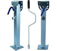 Rimorchio Jack RV Stair Stabilizer Alluminio Martinetti di Livellamento Regolabile Rimorchio Supporto Jack Heavy Duty Moto Auto Jack Auto Smontaggio Strumenti per Camper, Silver, 2PCS