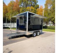 Rimorchio mobile completamente attrezzato del camion dell'alimento da vendere, cucina personalizzabile con il gelato, caffè, carretto del hot dog per la vendita di strada, rimorchio dell'alimento