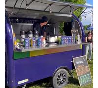 Rimorchio mobile personalizzabile del camion dell'alimento con le ruote Carrello di concessione del fast food da vendere ideale per Street Food Bubble Tea Gelato Caffè Attrezzature per la cottura