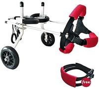 Rimorchio Passeggini per la Riabilitazione delle Zampe Posteriori di Cane, Sedia a Rotelle per Cani Anziani Feriti Disabili, Carrello Carrellino per Cani Gatto Coniglio Taglia 10-20 kg