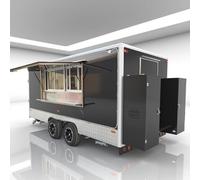 Rimorchio per alimenti completamente attrezzato per la vendita - Camion alimentare mobile da cucina con hot dog, dessert, bevande, bar, carrello dei gelati per uso commerciale commerciale del