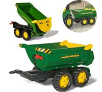 Rolly Toys - Grande John Deere Verde Halfpipe Ribaltamento Rimorchio per