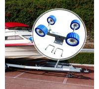 Rimorchio per barche a rulli leggero e resistente per magazzini e porti