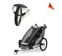 Rimorchio per bici FUXTEC FX-FA1S grigio con ruota jogger