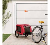 Rimorchio per bicicletta per cani con telaio in ferro, tessuto Oxford e finestra in PVC, due grandi ruote, porte con cerniera anteriore e posteriore, finestre in rete per la circolazione dell'aria