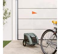 Rimorchio per bicicletta per cani, in tessuto Oxford e ferro, pieghevole, con rete e parapioggia, 124 x 53 x 53 cm, portata 30 kg, ideale per attività all'aperto, passeggiate, trasporto, comfort
