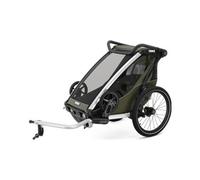 Rimorchio per bicicletta thule chariot lite per un bambino verde vintage