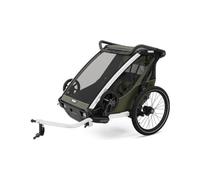 Rimorchio per biciclette thule chariot lite double verde vintage