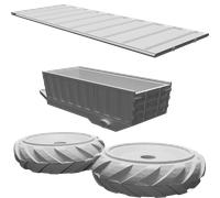 Rimorchio per Trattore Bburago Fendt 1050 Vario Stampato 3D Giocattolo