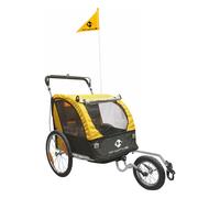 Rimorchio Pieghevole 3 in 1 M-Wave Stalwart Kid per Bambini, Bagagli e Jogging con Ruote da 20', Freno a Mano e Copertura Idrore