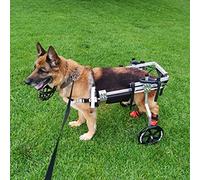 Rimorchio Sedia a Rotelle per la Riabilitazione delle Zampe Posteriori di Cane, Carrello per Cani Anziani Feriti Disabili, Carrellino Passeggini per Cane di Grossa Taglia 35-60 kg
