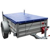 Rimorchio Telo Piatto Blu Con Cinghia Gomma 2075x1140x50mm Telone Tessuto