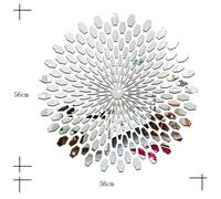 Rimovibile 3D-Mirror Fiore Arte Wall-Sticker Acrilico Murale Decalcomania Casa,