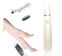 Rimozione calli elettrico per piedi, per la cura dei piedi, per calli e calli ricaricabili, con 2 rulli di ricambio per rimuovere i calli (bianco)