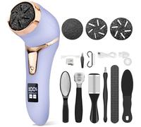 Rimozione calli per piedi (con aspiratore per forfora), kit portatile per pedicure lima per piedi, lima per piedi ricaricabile, impermeabile, per la cura dei piedi, rimozione della pelle morta con 3