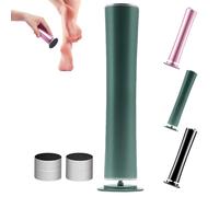 Rimozione dei calli ricaricabile USB, rotabile a 360°, rimozione dei calli per la casa, con 60 tamponi per carta abrasiva (verde grafite)