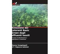 Rimozione dei coloranti Basic Green dagli effluenti tessili: Processi di adsorbimento e separazione a membrana