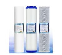Rimozione del set di filtri dell'acqua CTO UDF in cotone PP da 20 pollici Gli accessori for purificatore d'acqua a tre stadi al cloro Alta capacità(2)