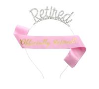 Rimozione Della Fascia - Pensionamento Set | Fascia Ufficiale Ritirata Con Copricapo Di Diamanti Imitazione | Ritiri Di Donne Cerimoniale Hair Band Set | Ornamenti Di Partita Ufficialmente Eleganti