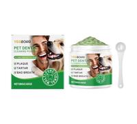 Rimozione della placca per cani, gatti e animali domestici, deodorante per l'alito del cane, polvere dentale per la pulizia dei denti del cane, riduce la placca previene il tartaro, 79,4 g