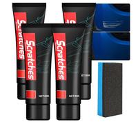 Rimozione di Graffi per Auto Multiuso e Cera Lucidante, Detergente per Piani di Cucina in Ceramica di Vetro Resistente per Piani di Stufa, Kit di Riparazione di Graffi per Vernice per Auto (4pcs)