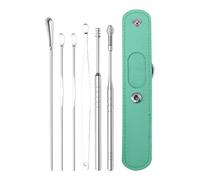 Rimozione di per orecchie - kit di rimozione del cervello, kit per detergente per le orecchie professionale con borsa per la conservazione PU | Cleaner per per le orecchie, set di strumenti