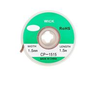 Rimozione dissaldante per saldatura a treccia, nucleo di filo di rame per riparazione PCB, lunghezza 1,5 m, striscia ad assorbimento dello stagno ad alta efficienza, resistente all'ossidazione e