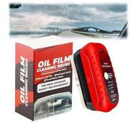Rimozione Pellicola di Olio in Vetro,Automotive Oil Film Cleaning Brush，Detergente per Vetri Auto,Anti Appannamento Pulitore Idrorepellente Vetri Auto, Pennello per pellicola ad olio rosso