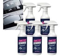 Rimuovi adesivo spray per residui di colla, etichette e nastro (5Pcs) | Formula delicata per pulire superfici da pellicole oscuranti auto, resina di alberi, etichette e residui di nastro adesivo