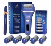 Rimuovi calli elettrico Essy con 5 rulli di ricambio - Blu 1 St