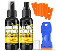 Rimuovi Colla Adesivi 200ml - Rimuovitore etichette & Dissolvente con spatola, Sicuro per laccato & vetro, Elimina residui di colla, etichette, adesivi & resti di nastro - Spray sicuro per superfici